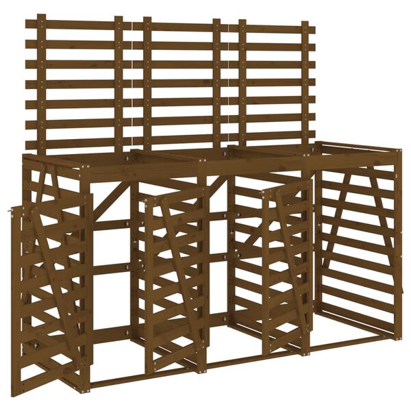 vidaXL kolme ratastega pr&uuml;gikasti kuur, pruun, m&auml;nnipuit