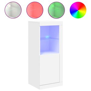 vidaXL puhvetkapp LED-tuledega, valge, 41 x 37 x 100 cm