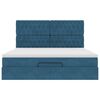 vidaXL Ottomani voodiraam madratsitega, tumesinine, 160x200 cm, samet