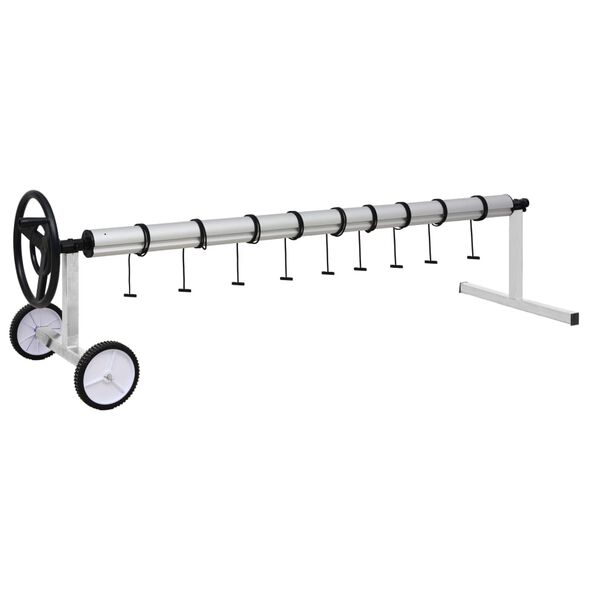 vidaXL basseinikatte rullik roostevabast terasest alusega