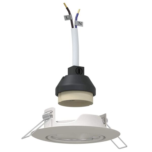 vidaXL Spotlightid prožektoritega 6 pcs Valge 9 x 9 cm Metall