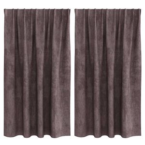 vidaXL Satiinist kardinad kardinatega 2 pcs Pruun 140 x 140 cm Samet