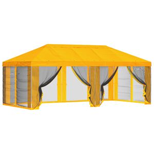 vidaXL Gazebo katte k&uuml;lgseinadega 6 x 3 m Kollane Pol&uuml;ester 190