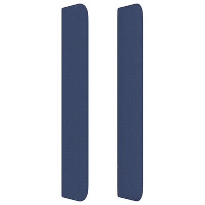 vidaXL voodipeats servadega, sinine, 147x16x118/128 cm, kangas