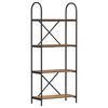 vidaXL Raamatukapp 4 tasandit 60 x 30 x 146 cm Tehispuit Vana puit