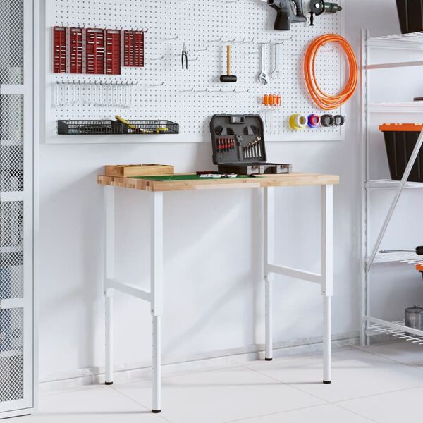 vidaXL t&ouml;&ouml;laud, 100 x 60 x (73-99,5) cm, akaatsiapuit, ristk&uuml;lik