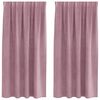 vidaXL Pimendavad kardinad 2 pcs Tumepink 140 x 175 cm Samet