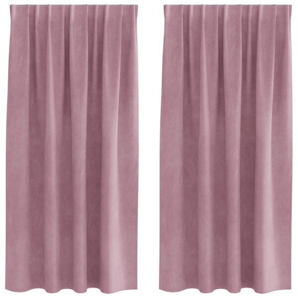 vidaXL Pimendavad kardinad 2 pcs Tumepink 140 x 175 cm Samet
