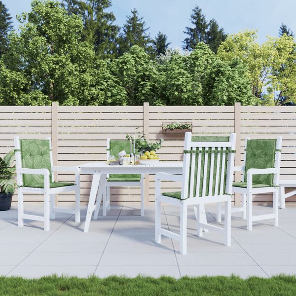 vidaXL madala seljatoega toolipadjad 4 tk, lehemuster, kangas