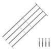vidaXL Akna turvav&otilde;re 4 ristvartiga 3 pcs 930-1740 mm Tsingitud teras