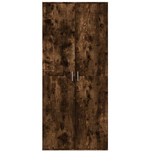 vidaXL kõrge kapp, suitsutatud tamm, 80 x 35 x 180 cm, tehispuit