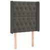 vidaXL voodipeats servadega, tumehall, 83x16x118/128 cm, samet