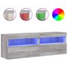 vidaXL teleri seinakapid LED-tuledega 2 tk, hall Sonoma, 60x30x40 cm