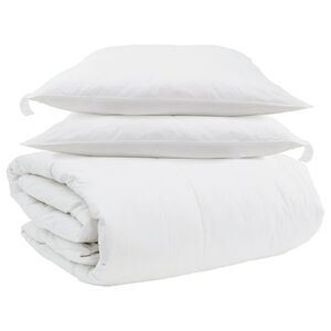 vidaXL Teki komplekt padjaga 3 pcs Valge Down Feather