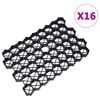 vidaXL mururestid 16 tk, must, 60 x 40 x 3 cm, plast