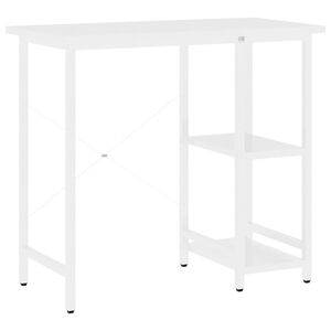 vidaXL arvutilaud, valge, 80 x 40 x 72 cm, MDF ja metall