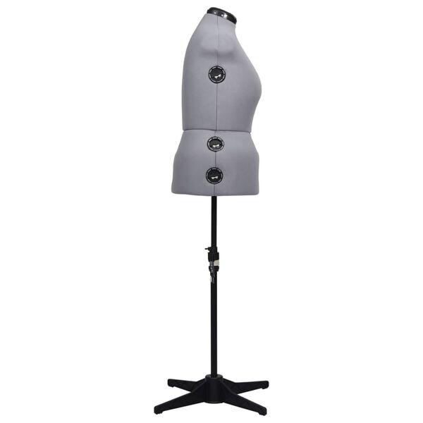 vidaXL reguleeritav kleidimannekeen, naine, hall, L, suurus 44-50