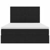 vidaXL Voodi hoiukohaga ja madratsiga peaga Must 140 x 200 cm Samet