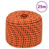 vidaXL paadiköis, oranž, 12 mm, 25 m, polüpropüleen