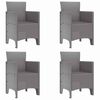 vidaXL Aia tool padjaga 4 pcs Helehall 53 x 49 x 85 cm Pol&uuml;prop&uuml;leen