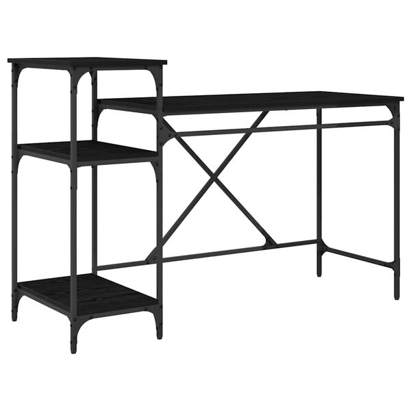 vidaXL Laud Must tamm 135 x 50 x 90 cm Tehispuit