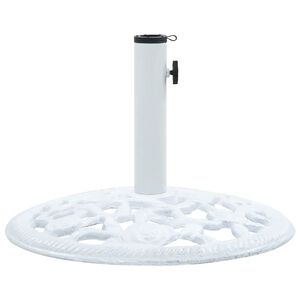 vidaXL p&auml;ikesevarju alus, valge, 12 kg, 48 cm, malm