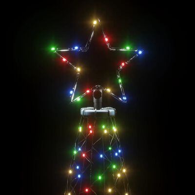 vidaXL jõulupuu vaiaga, värvilised 3000 LEDi, 800 cm