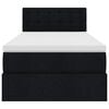 vidaXL Ottomani voodi madratsi ja LED, must, 80x200cm, kangas