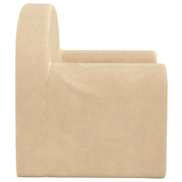 vidaXL lastediivan, kreemjas, pehme plüüs