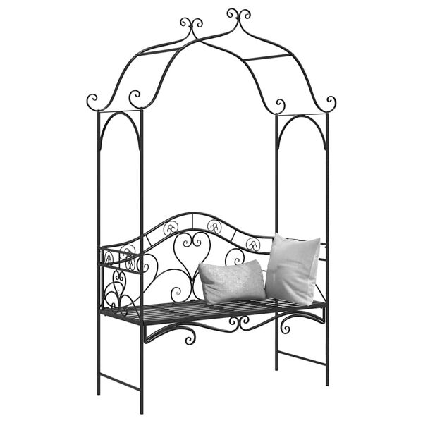 vidaXL Aiapink padjaga Must 104 x 54 x 93 cm Teras