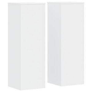 vidaXL taimealused 2 tk, valge, 33x33x100 cm, tehispuit