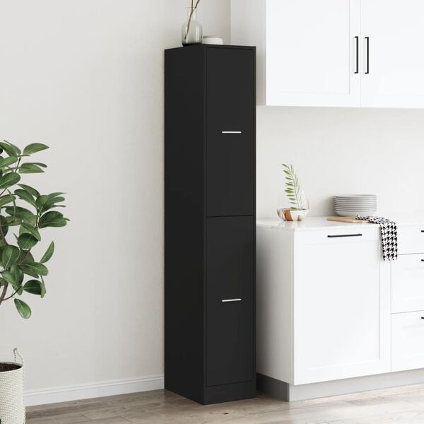 vidaXL sahtlitega kapp, must, 30x41x174,5 cm, tehispuit