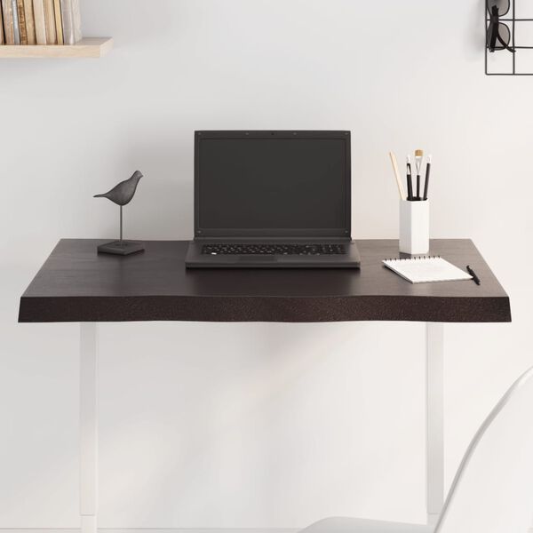 vidaXL lauaplaat, tumepruun, 80 x 40 x (2-4) cm, t&ouml;&ouml;deldud t&auml;ispuit