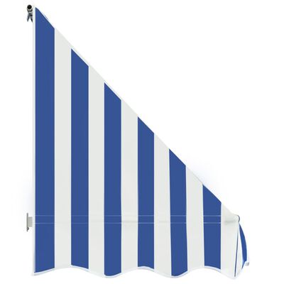 vidaXL bistroo varikatus, 350 x 120 cm, sinine ja valge