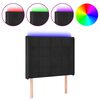 vidaXL LED-voodipeats, must, 93x16x118/128 cm, samet