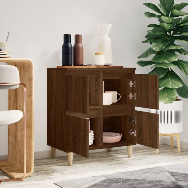 vidaXL puhvetkapp, pruun tamm, 60 x 35 x 70 cm, tehispuit