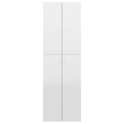 vidaXL kontorikapp kõrgläikega valge, 60 x 32 x 190 cm, puitlaastplaat