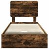 vidaXL Laos voodi peaga Suitsetatud tamm 75 x 190 cm Tehispuit