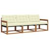 vidaXL V&auml;li diivanikomplekt padjaga 3 pcs Looduslik ja kreem