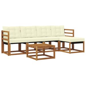 vidaXL V&auml;li diivanikomplekt padjaga 6 pcs Looduslik ja kreem