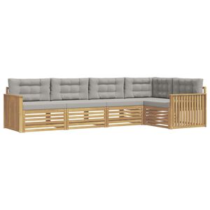 vidaXL V&auml;li diivanikomplekt 5 pcs Valge ja helehall