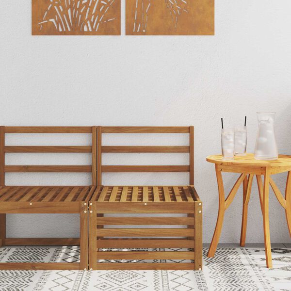 vidaXL V&auml;ljas Keskmine Diivan Tugev akatsiapuu Neutraalne