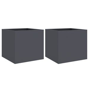 vidaXL taimekastid 2 tk antratsiithall 32x30x29 cm, teras