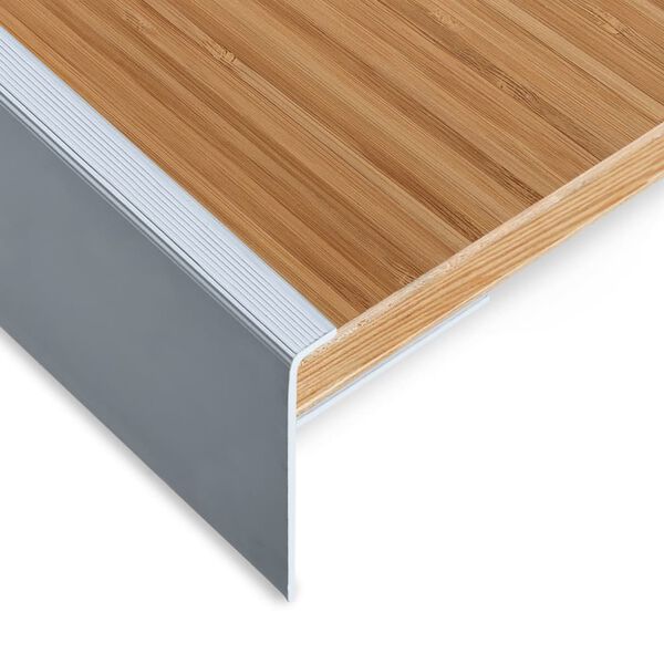 vidaXL F-kujulised trepikaitsmed 15 tk, alumiinium, 90 cm, hõbedane