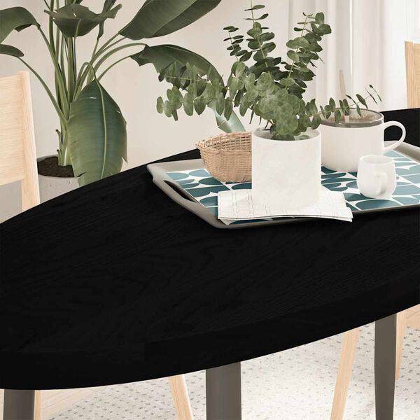 vidaXL lauaplaat, tumepruun, 140 x 60 x 4 cm, tammepuit ovaalne