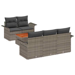 vidaXL Aia Diivanikomplekt padjaga 6 pcs Hall pol&uuml;rotang