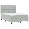 vidaXL Karbi vedrumadrats LED-ribadega Helehall 140 x 190 cm Samet