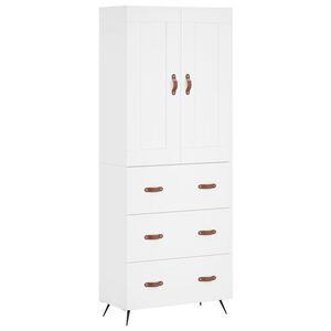 vidaXL k&otilde;rge kapp, valge, 69,5 x 34 x 180 cm, tehispuit