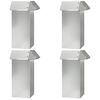 vidaXL &Uuml;kssarviku aed 4 tk 13,5 x 13,5 x 25 cm Tsingitud teras
