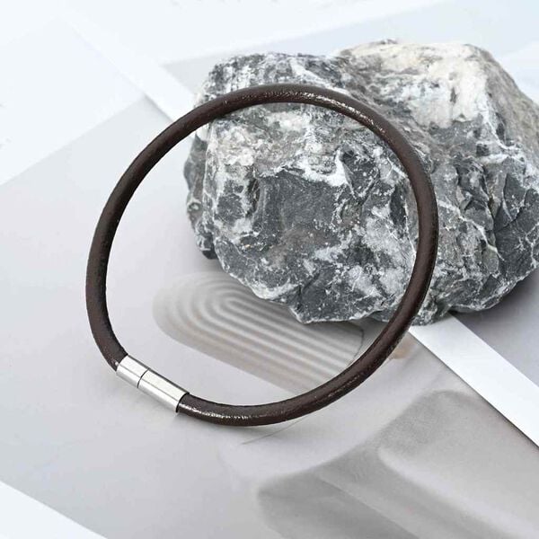 vidaXL Nahk k&ouml;is Tume pruun &Oslash;5 mm x 5 m Nahk